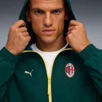 PUMA AC Milan Pumatech Survêtement à Capuche Woven Full-Zip 2025-2026 Vert Foncé