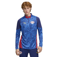 PUMA RB Leipzig Haut d'Entraînement 1/4-Zip 2025-2026 Bleu Bleu Foncé Rouge