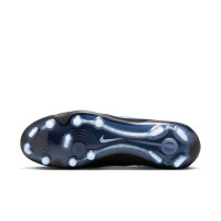 Nike Tiempo Legend 10 Elite Gazon Naturel Chaussures de Foot (FG) Noir Bleu Clair