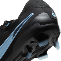Nike Tiempo Legend 10 Pro Gazon Naturel Chaussures de Foot (FG) Noir Bleu Clair