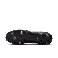 Nike Tiempo Legend 10 Academy IJzeren-Nop Voetbalschoenen (SG) Anti-Clog Zwart Lichtblauw