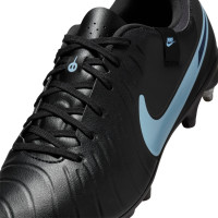 Nike Tiempo Legend 10 Academy IJzeren-Nop Voetbalschoenen (SG) Anti-Clog Zwart Lichtblauw