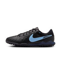 Nike Tiempo Legend 10 Academy Turf Chaussures de Foot (TF) Noir Bleu Clair