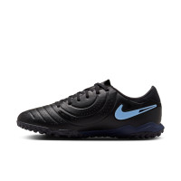 Nike Tiempo Legend 10 Academy Turf Chaussures de Foot (TF) Noir Bleu Clair