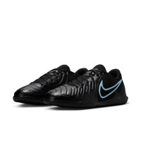 Nike Tiempo Legend 10 Club Chaussures de Foot en Salle (IN) Noir Bleu Clair