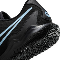 Nike Tiempo Legend 10 Club Chaussures de Foot en Salle (IN) Noir Bleu Clair