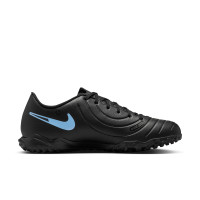 Nike Tiempo Legend 10 Club Turf Chaussures de Foot (TF) Noir Bleu Clair