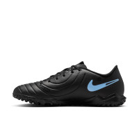 Nike Tiempo Legend 10 Club Turf Chaussures de Foot (TF) Noir Bleu Clair