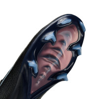 Nike Zoom Mercurial Superfly 10 Elite Gazon Naturel Chaussures de Foot (FG) Noir Bleu Clair