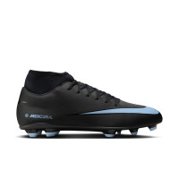 Nike Mercurial Superfly 10 Club Gras / Kunstgras Voetbalschoenen (MG) Zwart Lichtblauw