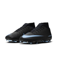 Nike Mercurial Superfly 10 Club Gras / Kunstgras Voetbalschoenen (MG) Zwart Lichtblauw
