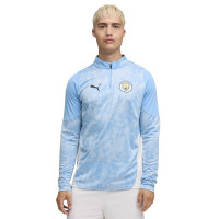 PUMA Manchester City Trainingstrui 1/4-Zip 2025-2026 Lichtblauw Wit
