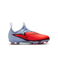 Nike Phantom 6 Low Academy Gazon Naturel Artificiel Chaussures de Foot (MG) Enfants Bleu Clair Rouge Vif Noir