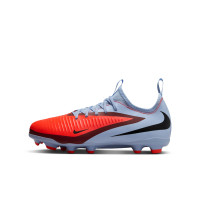 Nike Phantom 6 Low Academy Gazon Naturel Artificiel Chaussures de Foot (MG) Enfants Bleu Clair Rouge Vif Noir