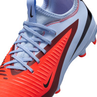 Nike Phantom 6 Low Academy Gazon Naturel Artificiel Chaussures de Foot (MG) Enfants Bleu Clair Rouge Vif Noir