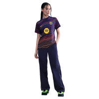 Nike FC Barcelona Pre-Match Trainingsshirt 2025-2026 Dames Donkerblauw Rood Goud