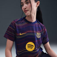 Nike FC Barcelona Pre-Match Trainingsshirt 2025-2026 Dames Donkerblauw Rood Goud