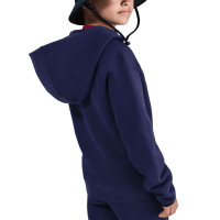 Nike FC Barcelone Tech Fleece Survêtement Full-Zip 2025-2026 Enfants Mauve Foncé Doré