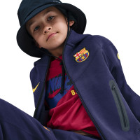Nike FC Barcelone Tech Fleece Survêtement Full-Zip 2025-2026 Enfants Mauve Foncé Doré