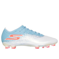 Skechers Razor 1.5 Elite Gazon Naturel Chaussures de Foot (FG) Blanc Bleu Orange
