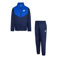 Survêtement Nike Sportswear Essentials à fermeture éclair intégrale pour tout-petits, bleu foncé et blanc