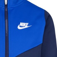 Survêtement Nike Sportswear Essentials à fermeture éclair intégrale pour tout-petits, bleu foncé et blanc