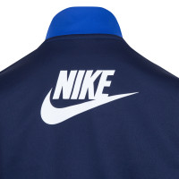 Survêtement Nike Sportswear Essentials à fermeture éclair intégrale pour tout-petits, bleu foncé et blanc