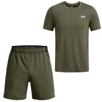 Ensemble d'entraînement Under Armour Vanish Seamless, vert foncé, blanc