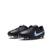 Nike Tiempo Legend 10 Academy Gras / Kunstgras Voetbalschoenen (MG) Kids Zwart Lichtblauw