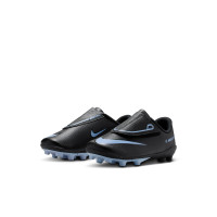Nike Mercurial Vapor 16 Club Gazon Naturel Gazon Artificiel Chaussures de Foot (MG) Tout-Petits Noir Bleu Clair