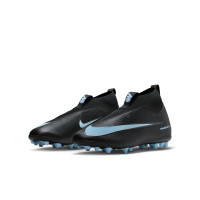 Nike Zoom Mercurial Superfly 10 Academy Gazon Artificiel Chaussures de Foot (AG) Enfants Noir Bleu Clair
