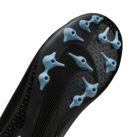 Nike Zoom Mercurial Superfly 10 Academy Gazon Artificiel Chaussures de Foot (AG) Enfants Noir Bleu Clair