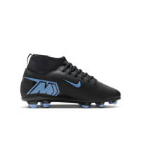 Nike Mercurial Superfly 10 Club Gazon Naturel Gazon Artificiel Chaussures de Foot (MG) Enfants Noir Bleu Clair