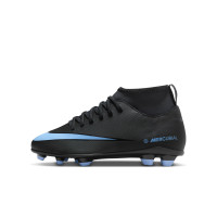 Nike Mercurial Superfly 10 Club Gazon Naturel Gazon Artificiel Chaussures de Foot (MG) Enfants Noir Bleu Clair
