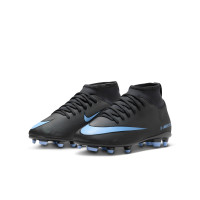 Nike Mercurial Superfly 10 Club Gazon Naturel Gazon Artificiel Chaussures de Foot (MG) Enfants Noir Bleu Clair
