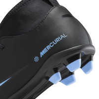 Nike Mercurial Superfly 10 Club Gazon Naturel Gazon Artificiel Chaussures de Foot (MG) Enfants Noir Bleu Clair