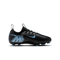 Nike Zoom Mercurial Vapor 16 Academy Gazon Naturel Artificiel Chaussures de Foot (MG) Enfants Noir Bleu Clair