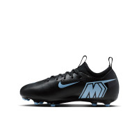 Nike Zoom Mercurial Vapor 16 Academy Gazon Naturel Artificiel Chaussures de Foot (MG) Enfants Noir Bleu Clair