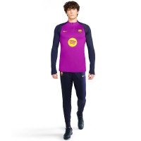 Nike FC Barcelone Strike Survêtement 1/4-Zip 2025-2026 Pourpre Violet Bleu Foncé Doré