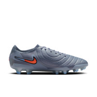 Nike Tiempo Legend 10 Elite Gazon Naturel Chaussures de Foot (FG) Bleu Clair Rouge Vif Noir