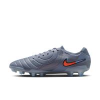 Nike Tiempo Legend 10 Elite Gazon Naturel Chaussures de Foot (FG) Bleu Clair Rouge Vif Noir