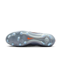 Nike Tiempo Legend 10 Elite Gazon Naturel Chaussures de Foot (FG) Bleu Clair Rouge Vif Noir