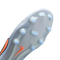 Nike Tiempo Legend 10 Elite Gazon Naturel Chaussures de Foot (FG) Bleu Clair Rouge Vif Noir