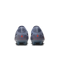 Nike Tiempo Legend 10 Elite Crampons Vissés Chaussures de Foot (SG) Anti-Clog Bleu Clair Rouge Vif Noi