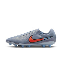 Nike Tiempo Legend 10 Pro Kunstgras Voetbalschoenen (AG) Lichtblauw Felrood Zwart