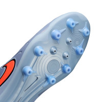 Nike Tiempo Legend 10 Pro Kunstgras Voetbalschoenen (AG) Lichtblauw Felrood Zwart