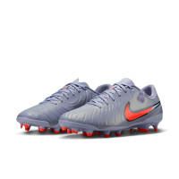 Nike Tiempo Legend 10 Academy Gras / Kunstgras Voetbalschoenen (MG) Lichtblauw Felrood Zwart
