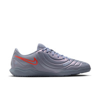 Nike Tiempo Legend 10 Club Chaussures de Foot en Salle (IN) Bleu Clair Rouge Vif Noir