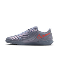 Nike Tiempo Legend 10 Club Chaussures de Foot en Salle (IN) Bleu Clair Rouge Vif Noir