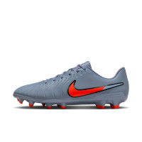 Nike Tiempo Legend 10 Club Gazon Naturel Gazon Artificiel Chaussures de Foot (MG) Bleu Clair Rouge Vif Noir